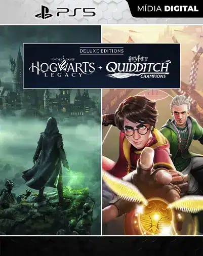 Pacote Edição Deluxe Hogwarts Legacy + Harry Potter: Campeões do Quadribol Playstation 5 Mídia Digital